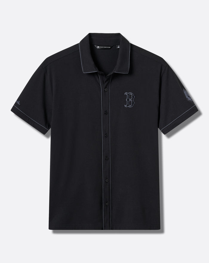 Boston Red Sox On The Field Button-Up