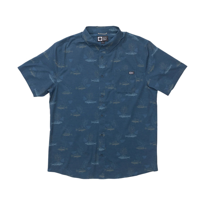 Breezer Perforated Button Up - Navy