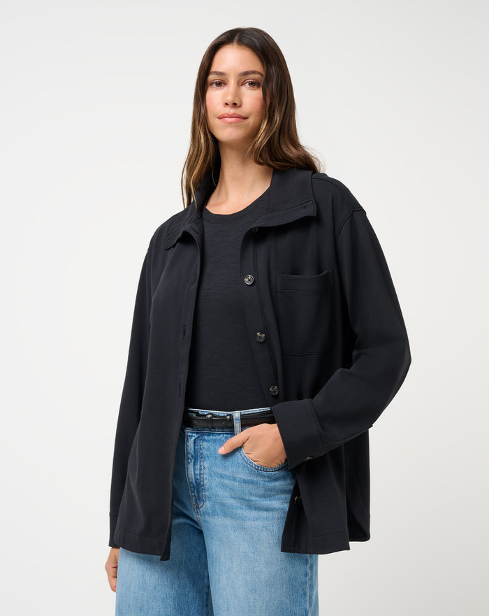 Cloud Fleece Button Down Shacket