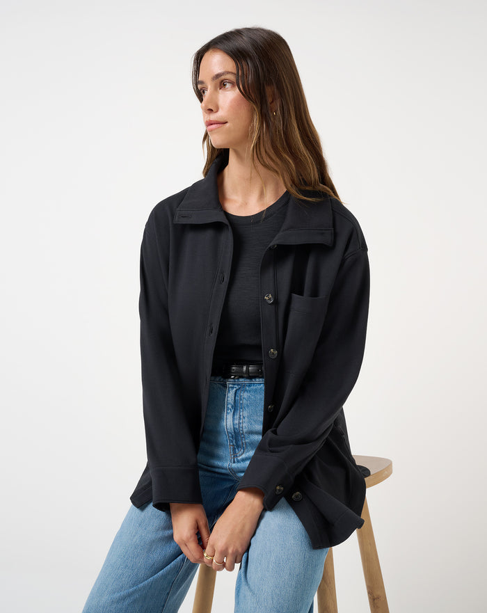 Cloud Fleece Button Down Shacket