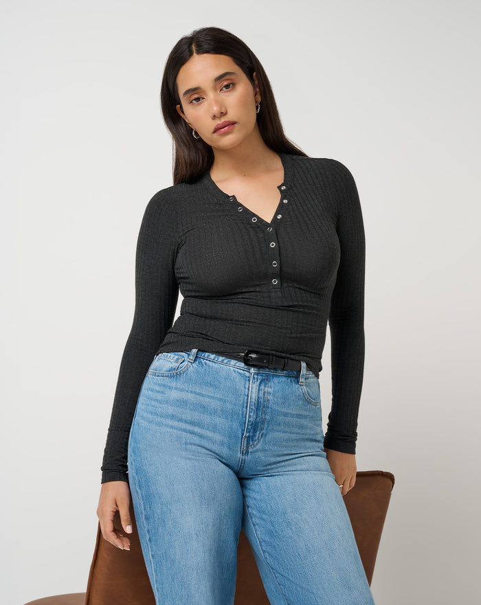 Cloud Modal Rib Henley