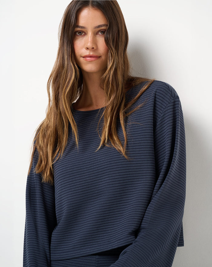Coastal Rib Long Sleeve Top