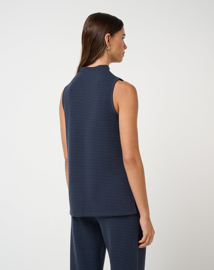Coastal Rib Mock Neck Top