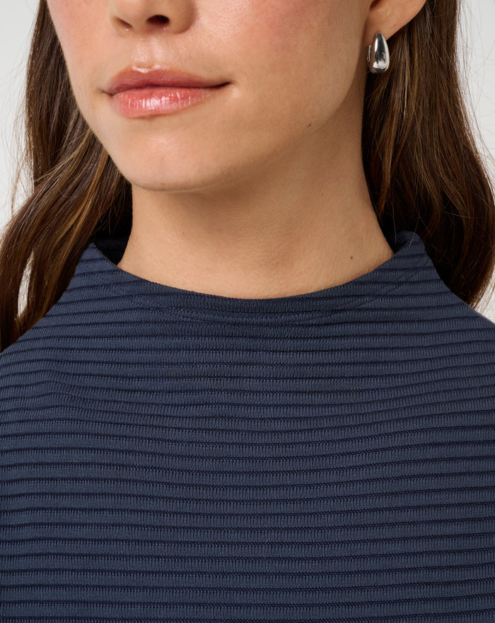 Coastal Rib Mock Neck Top