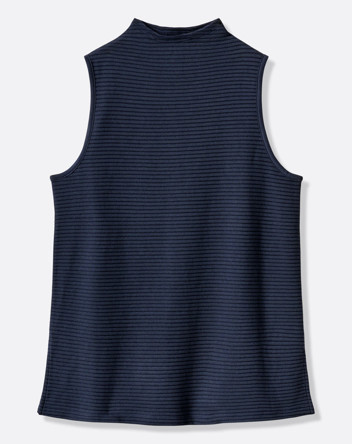 Coastal Rib Mock Neck Top