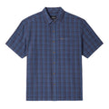 Cru Linen Blend S/S Woven - Dark Blue / Black Plaid