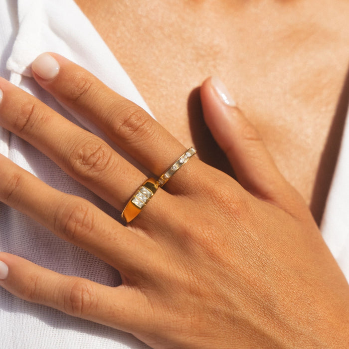 Crystal Signet Ring