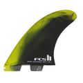 FCS II MR Twin+1 PC Retail Fins - M/L - Cyber Lime/Black