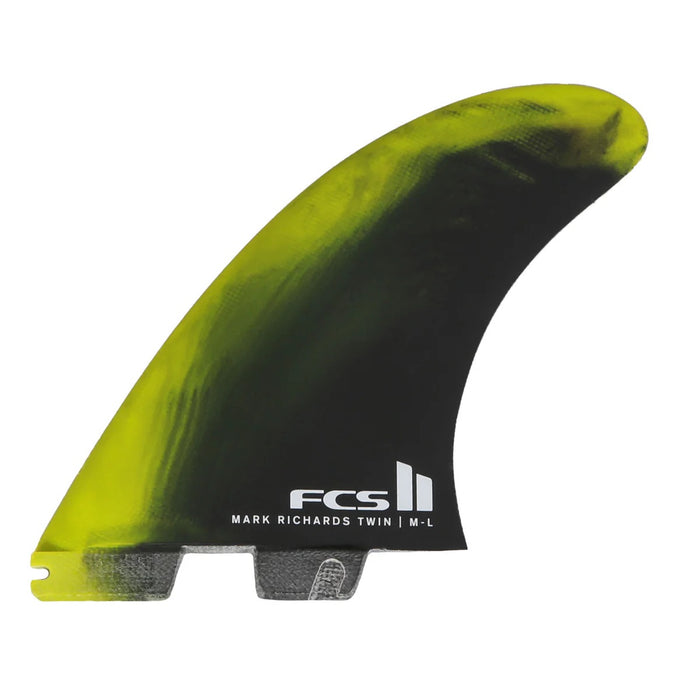 FCS II MR Twin+1 PC Retail Fins - M/L - Cyber Lime/Black