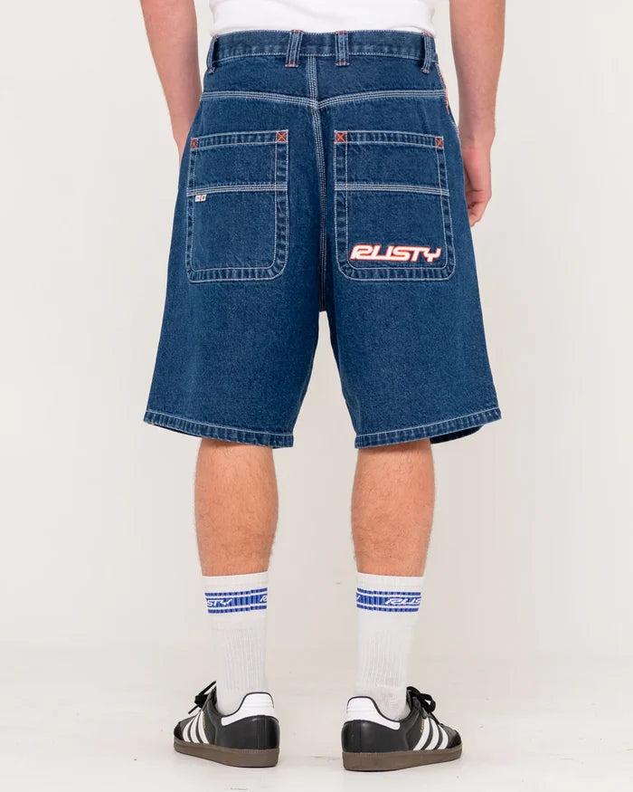 FLIP DADDY 2.0 JEAN SHORT - Deep Sea Blue/Orange