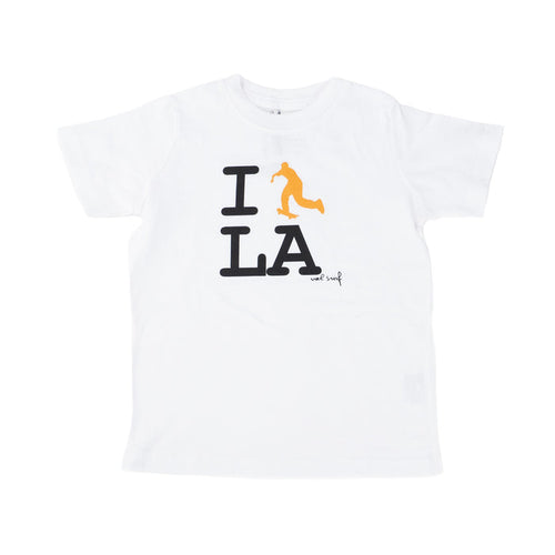 "I SKATE LA" Toddler Tee - White