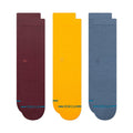 Icon Crew Socks 3 Pack, Wine