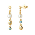 shell pearl earrings