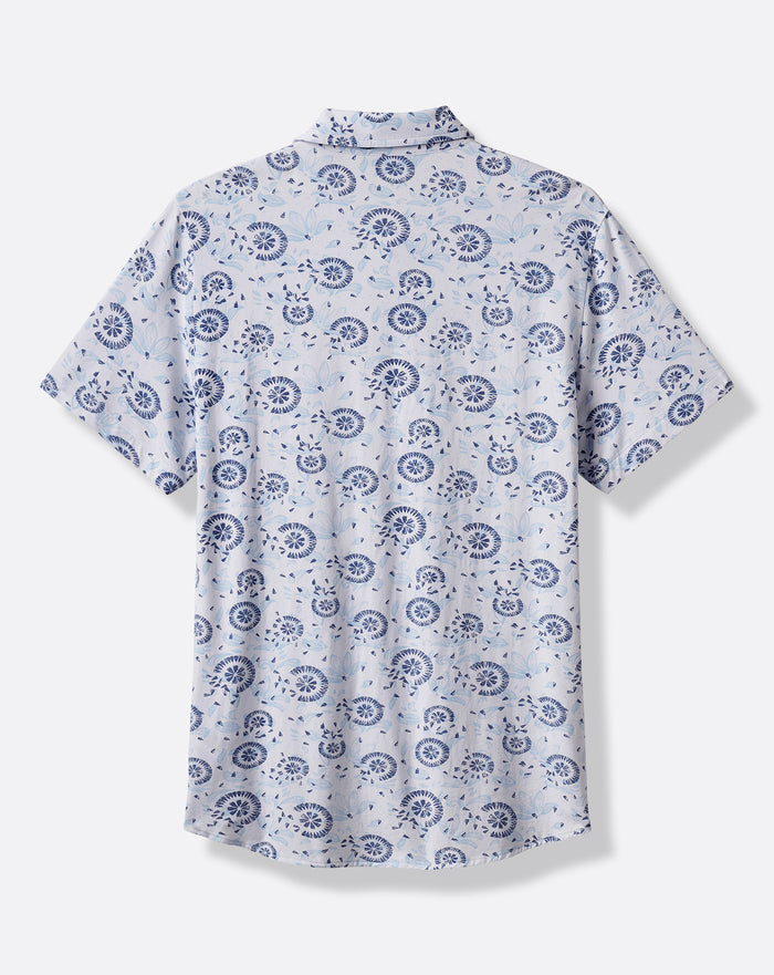 Knit Flourish Button-Up