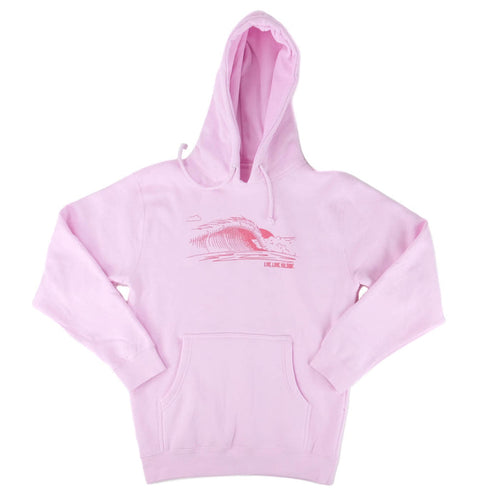"Makenzie" Heavyweight Hooded Pullover Sweatshirt - Light Pink