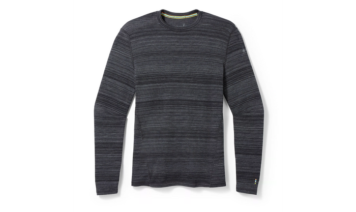 Men's Classic Thermal Merino Base Layer Crew, BLACK COLOR SHIFT