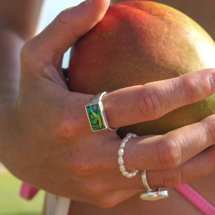 abalone shell ring