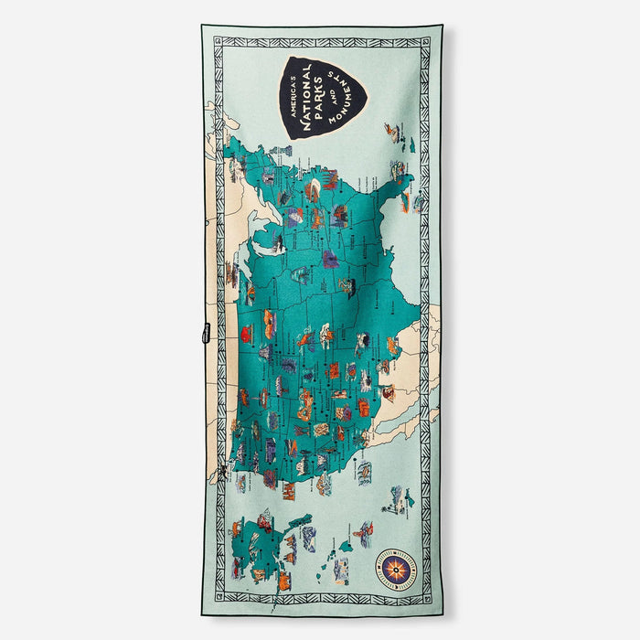 Original Towel - Nat Parks & Monuments Map