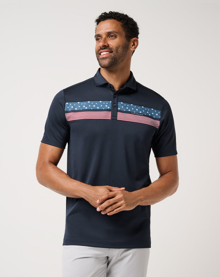 Performance Pique Flag Polo