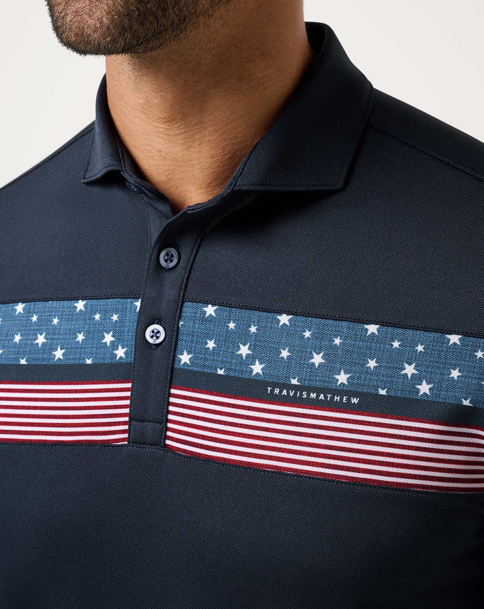 Performance Pique Flag Polo