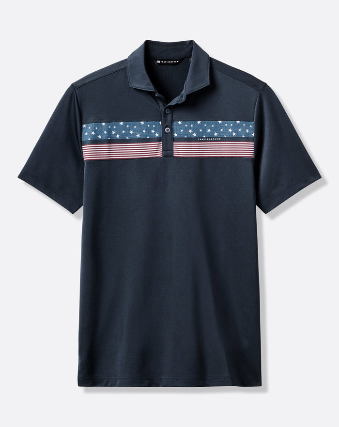 Performance Pique Flag Polo