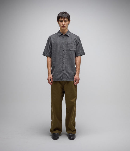 Reynolds Stripe S/S Shirt - Worn Black