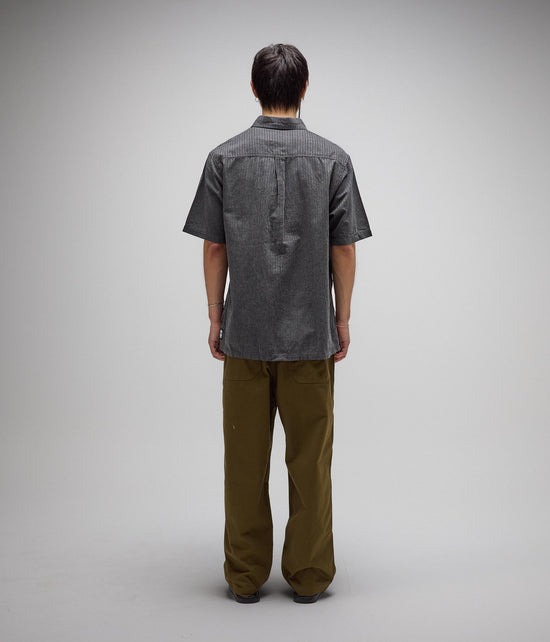 Reynolds Stripe S/S Shirt - Worn Black