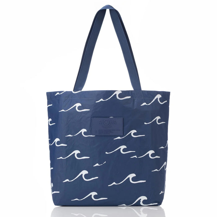 Seaside Reversible Tote - White/Navy