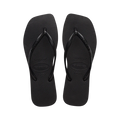 Slim Square Sandal, Black (0090)