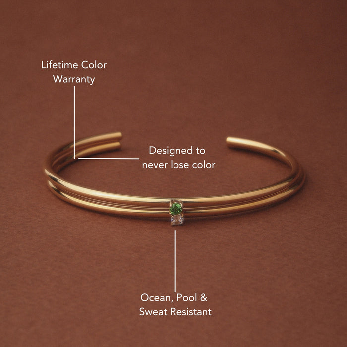 Modern Single Stone Cuff