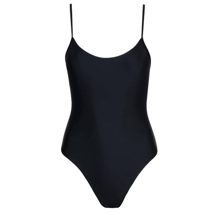 Womens Classic Minimal One Piece, Black