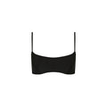 Womens Invisible Underwire Crop Bikini Top - Twilight Black